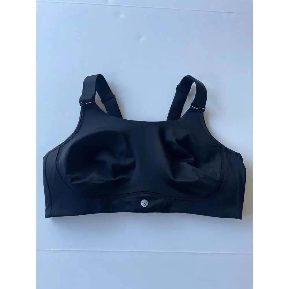Livi Active Molded No Wire Sports Bra Black Plus Size 44D - Picture 2 of 8